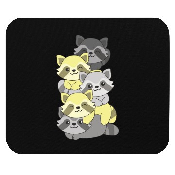 Discover Perigender Flag Pride Lgbtq Cute Raccoon Stack Mouse Pads