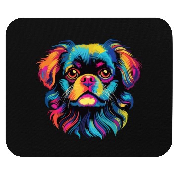 Discover Watercolor Colorful Tibetan Spaniel Mouse Pads