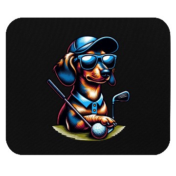 Discover Dachshund Golfer Golf Course Dog Owner Mouse Pads