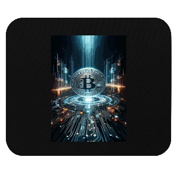 Discover Cyber Bitcoin Vortex - Futuristic Design Mouse Pads