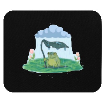 Discover Frog on a rainy day Mouse Pads