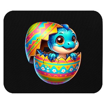 Discover Easter Egg Dino T-Rex Hatching Colorful Cartoon Mouse Pads