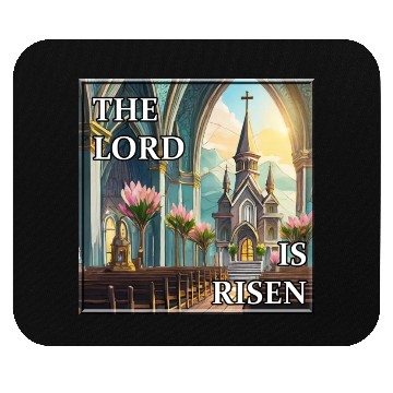 Discover Happy Easter Sunday in Church Mouse Pads