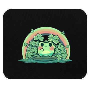Discover Lucky Cute Frog Mouse Pads