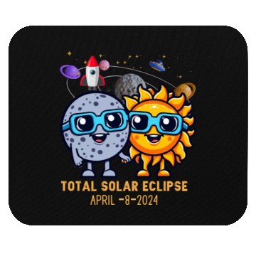 Discover Total solar eclipse 4-8-2024: Sun and Moon love Mouse Pads