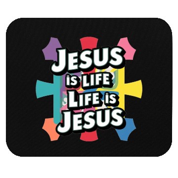 Discover Jesus is life.Resurrection sunday Mouse Pads