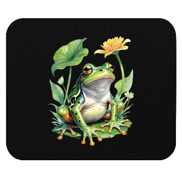 Discover Green Frog Mouse Pads