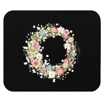 Discover pastel-colored Easter eggs, flowers and gypsophila Mouse Pads