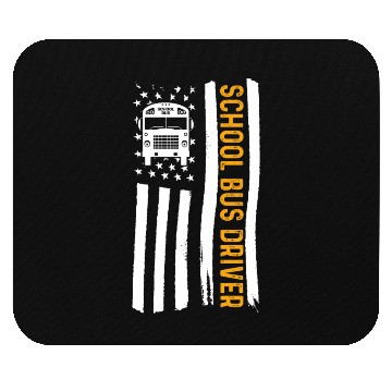 Discover School Bus Driver American Flag School Bus Driver Mouse Pads