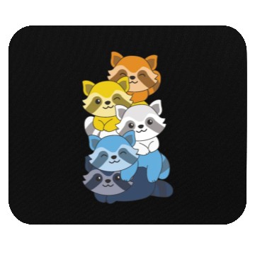 Discover Aroace Flag Pride Lgbtq Cute Raccoon Stack Mouse Pads
