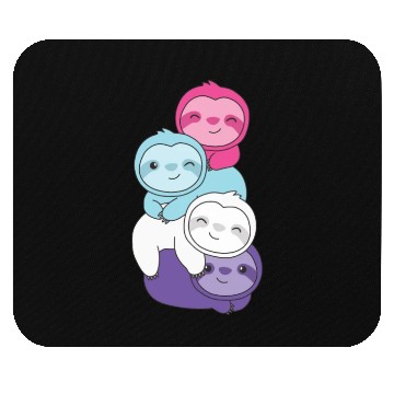 Discover Multisexual Flag Pride Lgbtq Cute Sloths Mouse Pads