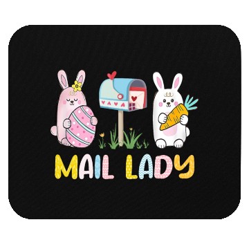 Discover Mail Lady Easter Postal Worker Mail Carrier Mouse Pads