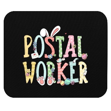 Discover Easter Postal Worker Bunny Egg Postal Worker Life Mouse Pads