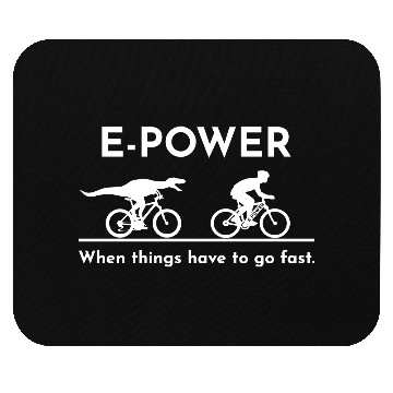 Discover Velociraptor chasing e-biker Mouse Pads