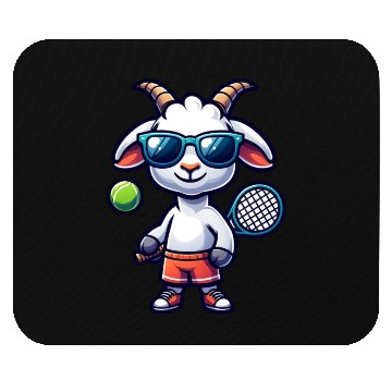 Discover Goat Tennis Player Court Match Design Mouse Pads