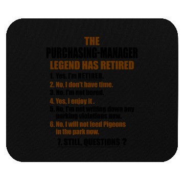 Discover Retirement gift idea Retired Purchasing-Manager Mouse Pads