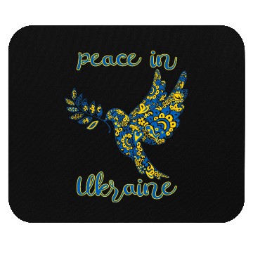 Discover Dove of peace in Ukraine drawing in national color Mouse Pads