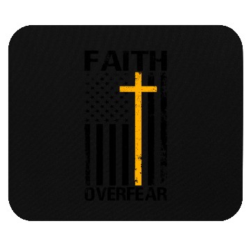 Discover Faith overfear christian Mouse Pads