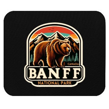 Discover Banff National Park, Alberta Canada grizzly bears Mouse Pads