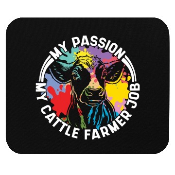 Discover Cattle Farmer My Passion My Cattle Dairy Farmer Mouse Pads