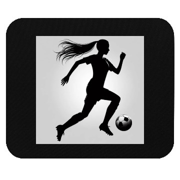 Discover Soccer player running with ball Mouse Pads