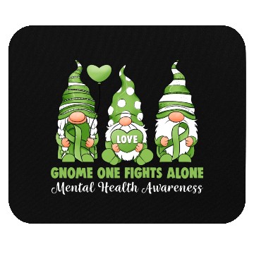 Discover Gnome One Fights Alone Mental Health Awareness Mouse Pads