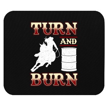 Discover Barrel Racing Turn And Burn Mouse Pads