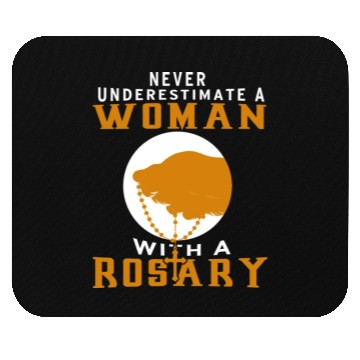 Discover Roman Catholic Rosary Mary Chaplet Women Design Mouse Pads