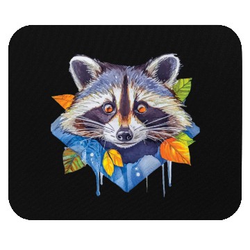 Discover Autumn Raccoon: A Watercolor Wilderness Mouse Pads