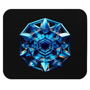 Discover Sapphire Abstract Crystal Mouse Pads