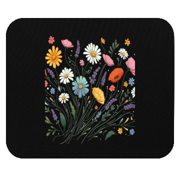 Discover Botanical Bliss Wildflower Bouquet Nature Lover Mouse Pads