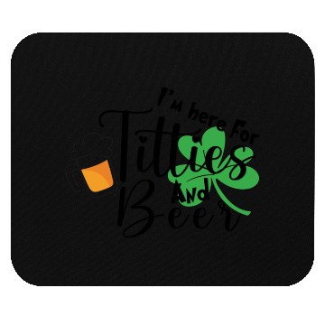 Discover St. Patrick's Day Beer and Shamrock Design Mouse Pads