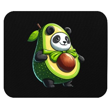 Discover Avocado Panda: Peaceful Green Guardian Mouse Pads