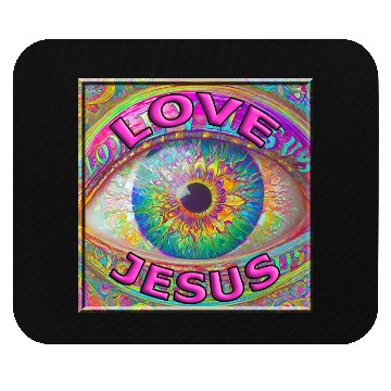 Discover Eye (I) Love Jesus Mouse Pads