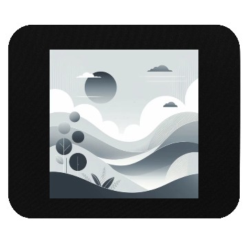 Discover "Tranquil Monochrome Horizon" Mouse Pads