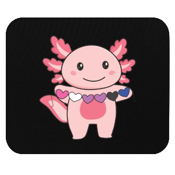 Discover Genderqueer Flag Pride Lgbtq Hearts Axolotl Mouse Pads