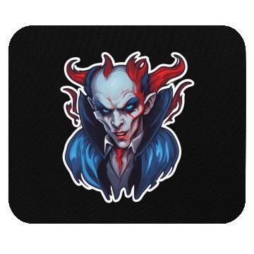 Discover dark shadows: Horned Vampire Mouse Pads