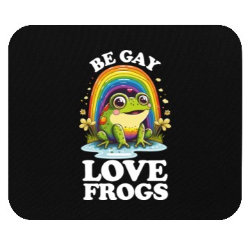 Discover Be Gay Love Frogs Funny LGBTQ Pride Rainbow Retro Mouse Pads