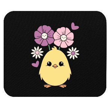 Discover Chick Chicken Spring Flowers Summer Easter Garden Mouse Pads