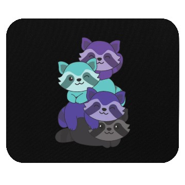 Discover Alexigender Flag Pride Lgbtq Cute Raccoon Mouse Pads