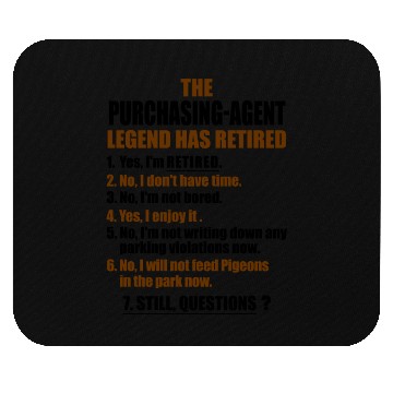 Discover Retirement gift idea Retired Purchasing-Agent Mouse Pads