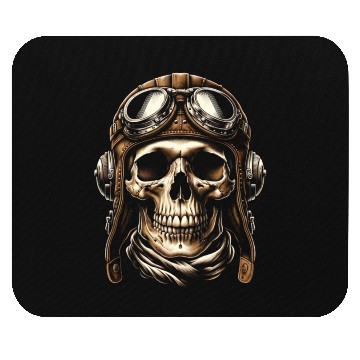 Discover Vintage Aviator Skull Mouse Pads
