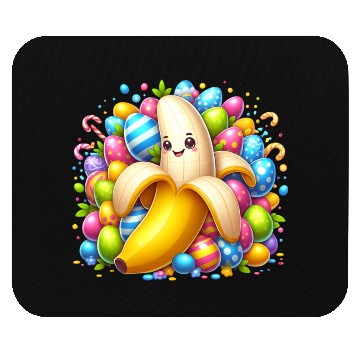 Discover Banana Among Colorful Easter Eggs Mouse Pads