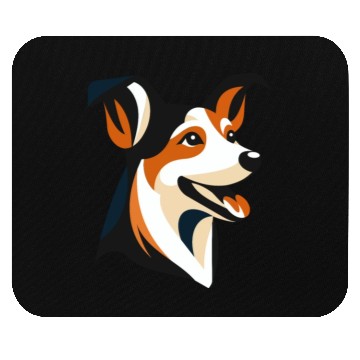 Discover Border Collie Illustration for Dog Lovers Mouse Pads