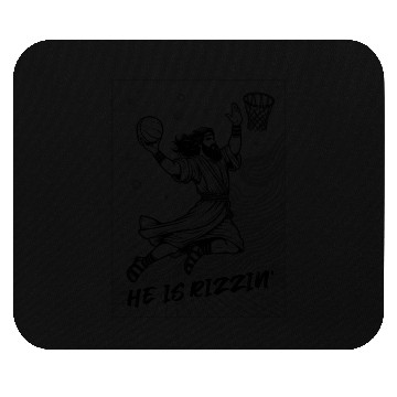 Discover He Is Rizzin' Easter Hoops Mouse Pads