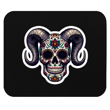 Discover Enchanted Horns: Sugar Skull- Sugar Skull Mouse Pads
