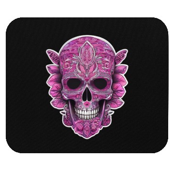 Discover tribal pink mexican skull Mouse Pads