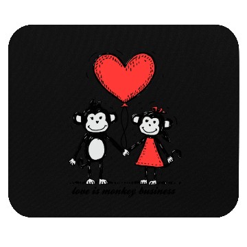 Discover Monkey Lovers Stick Figure Couple Mouse Pads
