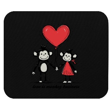 Discover Monkey Lovers Stick Figure Couple Mouse Pads