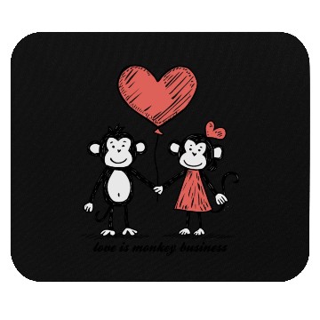 Discover Monkey Lovers Stick Figure Couple Mouse Pads